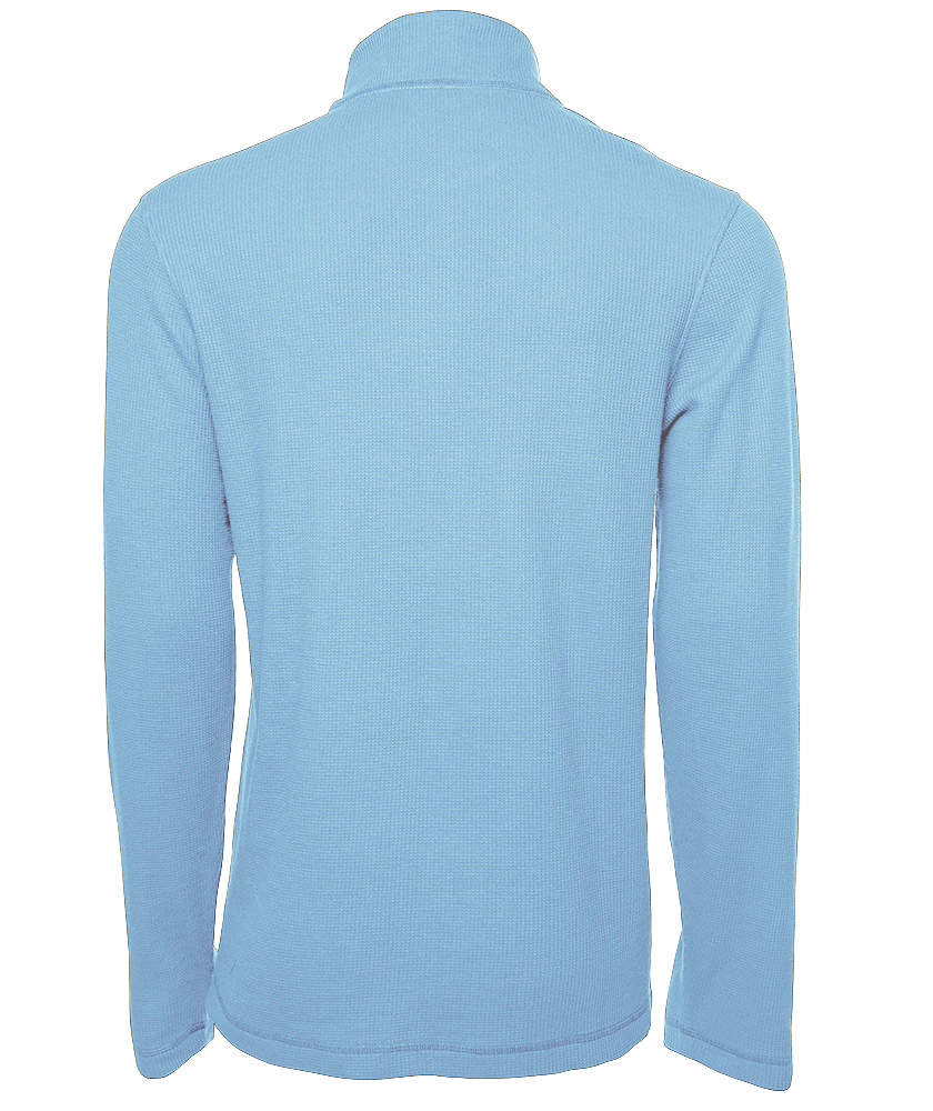 JM - Charles River Waffle Quarter Zip Light Blue